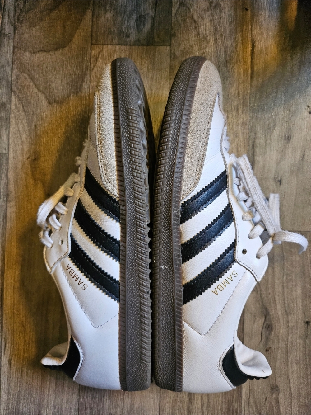 Adidas Samba Women's White & Black Leather Sneakers